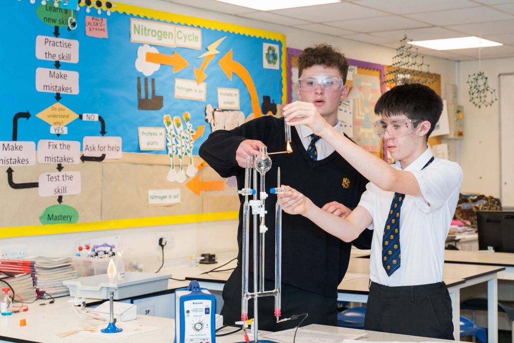 More House School Senior Years Pupils in science lesson